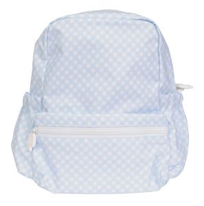 The Tot Backpack- Blue Gingham