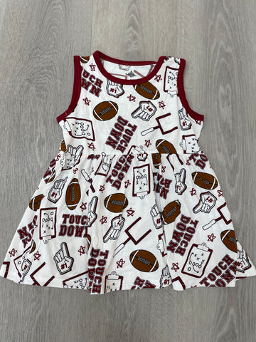 Maroon Touchdown Twirl Dress