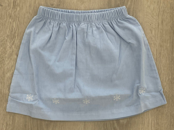 Blue Snowflake Cord. Skirt