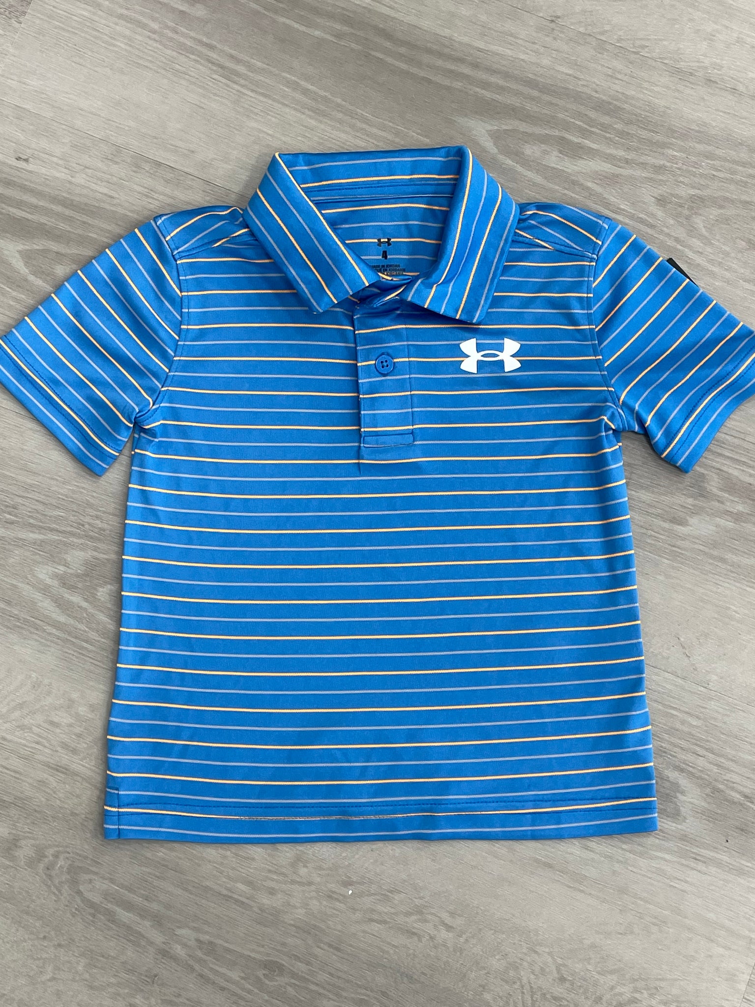 UA Viral Blue w/Orange Stripe Polo