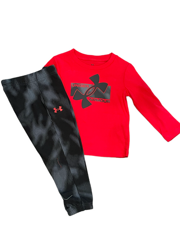 UA Red and Black Pant Set