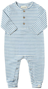 Mason Romper- Blue Stripe