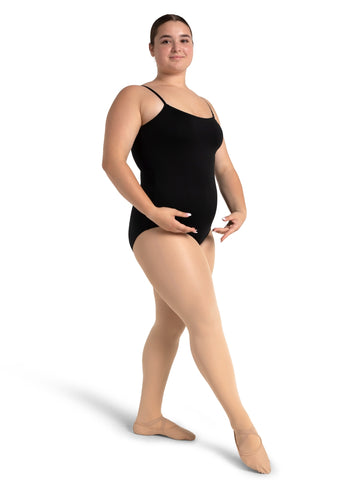 Black Leotard With Princess Seams & Adjustable Straps