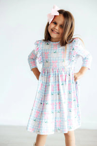 Pumpkin Ruffle Twirl Dress