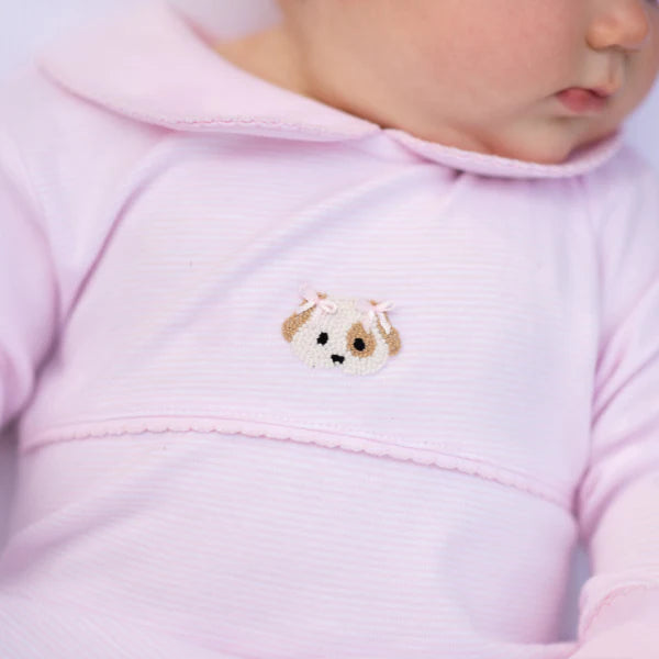 Lt. Pink Girl Puppy Pima Playsuit