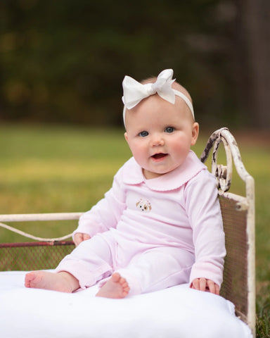Lt. Pink Girl Puppy Pima Playsuit