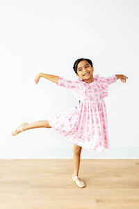 Twirling En Pointe Ruffle Twirl Dress