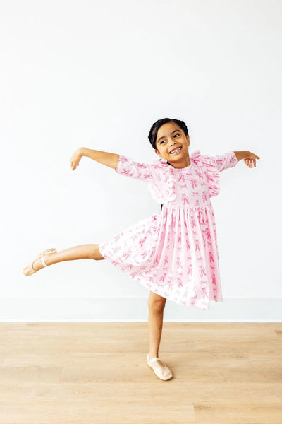 Twirling En Pointe Ruffle Twirl Dress