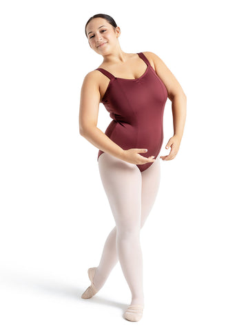 Ladies Wide Strap Camisole Burgundy Leotard