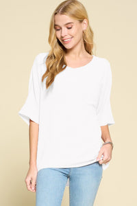 Ladies White Blouse w/ Pocket