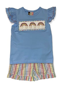 Rainbow Smocked A/S Short Set