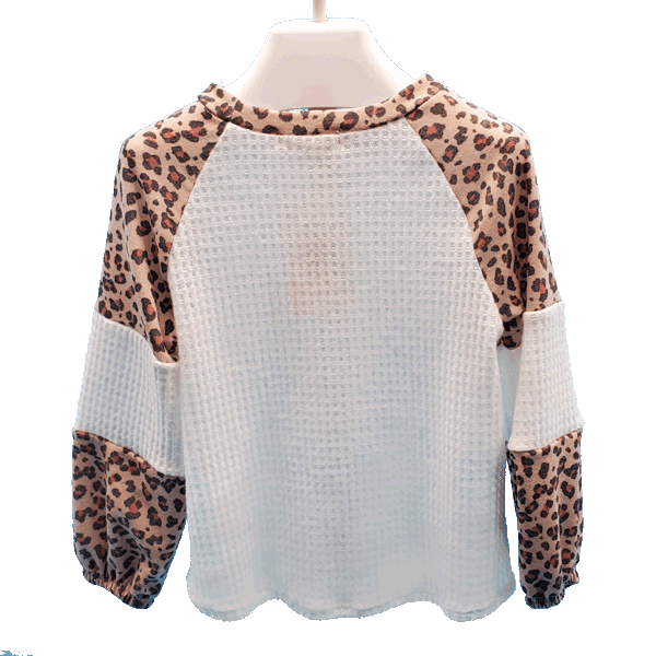 Ivory and Leopard Top