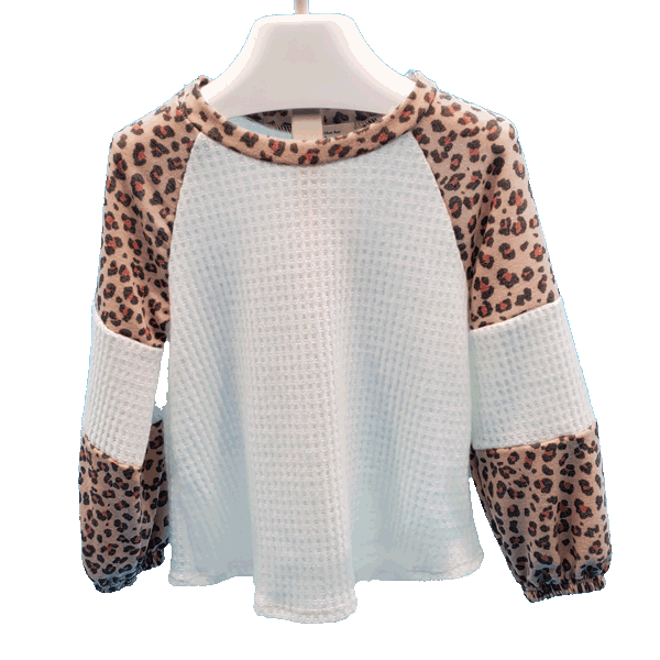 Ivory and Leopard Top