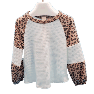Ivory and Leopard Top