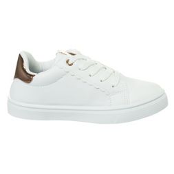 Kensie Girl Sneaker- White and Rose Gold