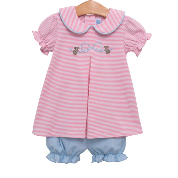 Bunny Embroidered  Bloomer Set