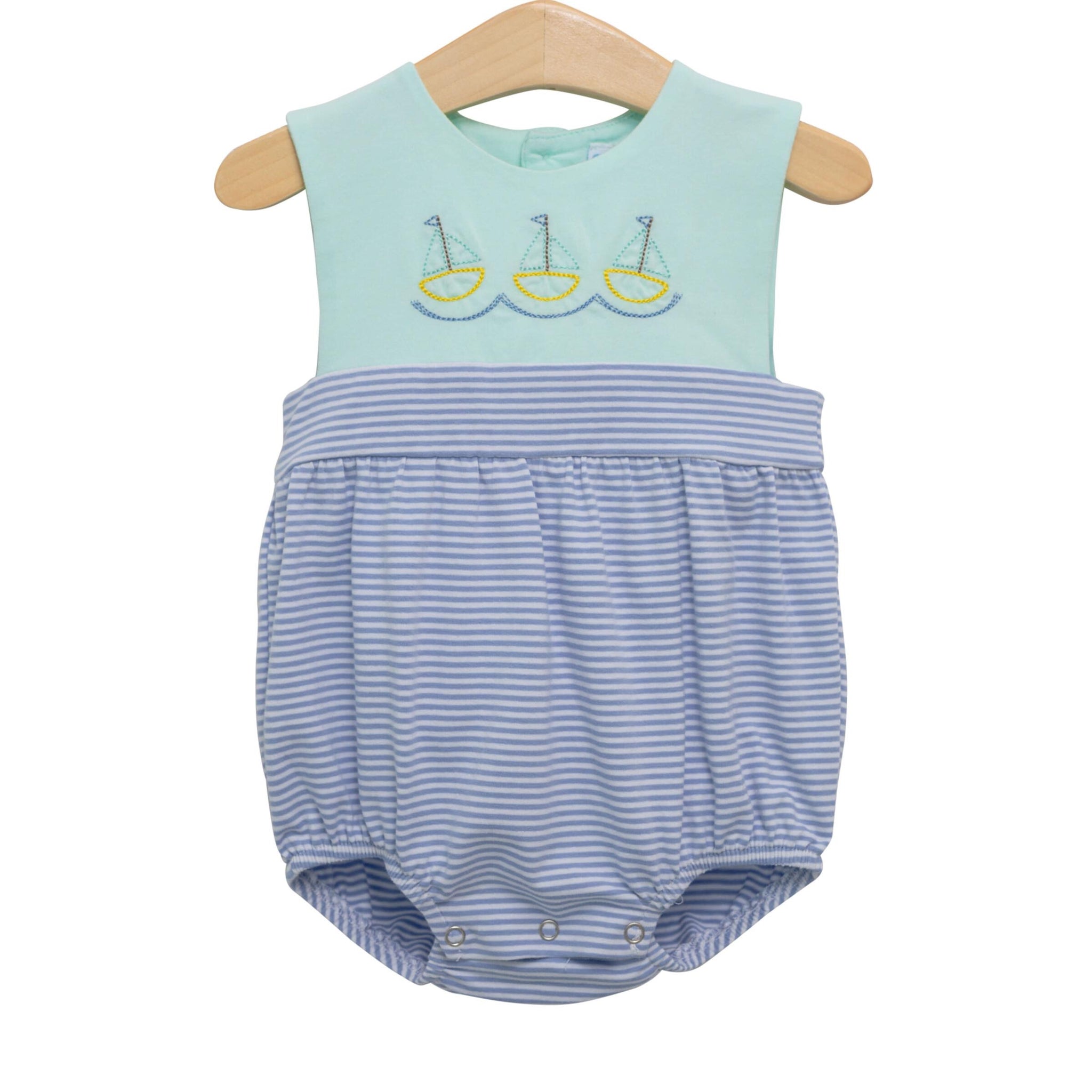 Sailboat Embroidery Sunsuit