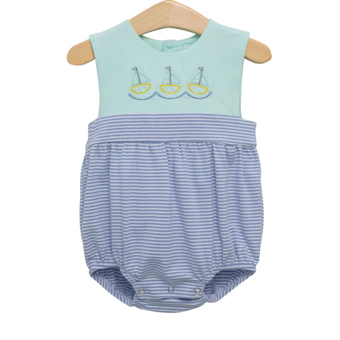 Sailboat Embroidery Sunsuit