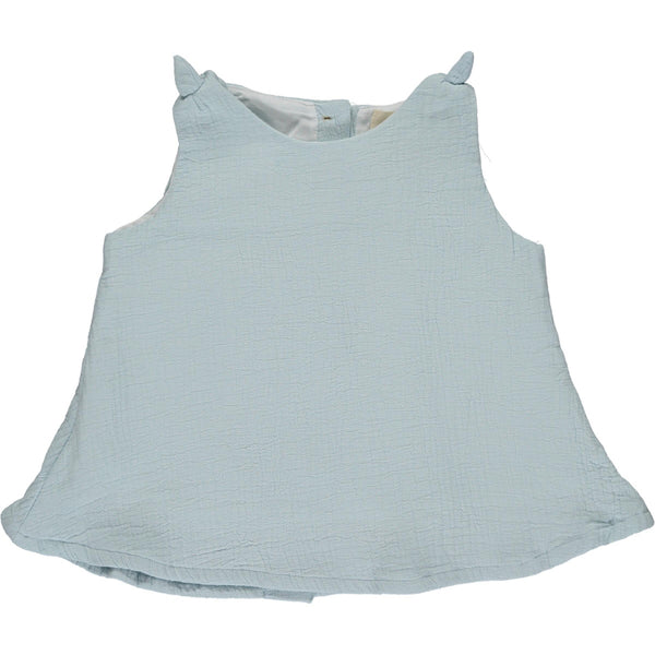Clover Top- Blue Gauze