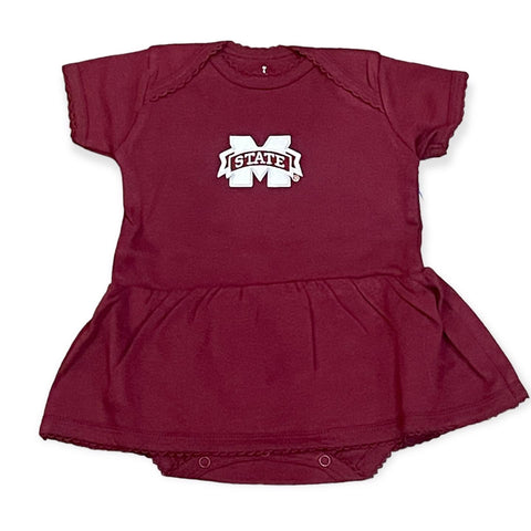 MSU Maroon Picot Dress