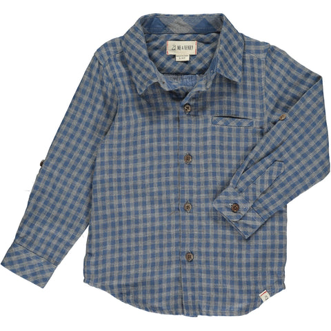 Atwood Woven Shirt- Grey/Blue Plaid