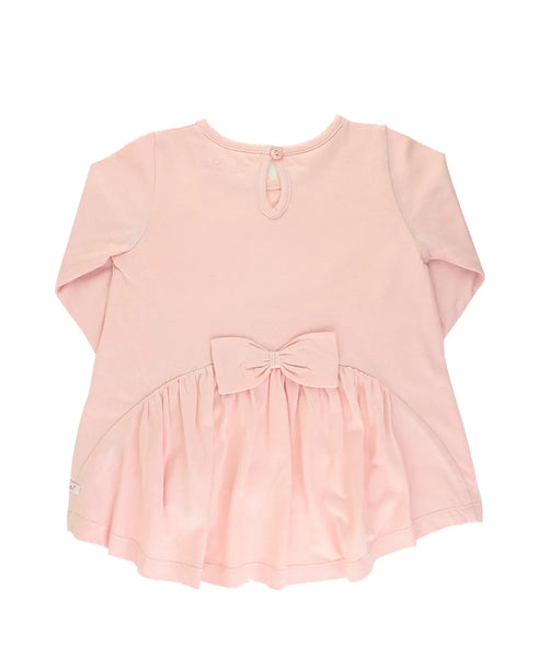 Ballet Pink Long Sleeve Bow Back Top