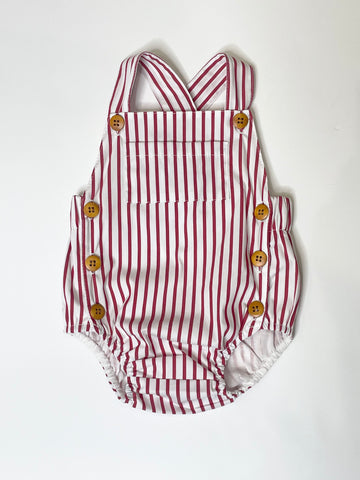 Red and White Stripe Sunsuit