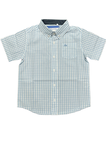 Southbound Boys SS Dress Shirt- Baby Blue/White
