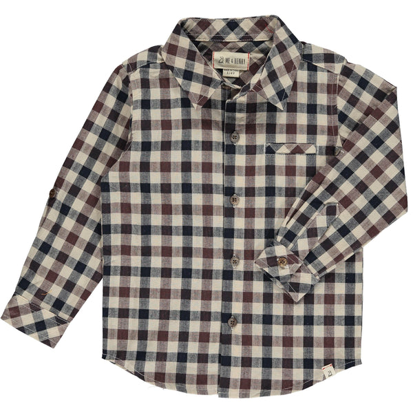 Atwood Woven Shirt-Brown/Black Plaid
