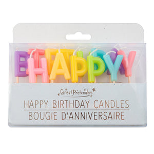 Rainbow Happy Birthday Candles