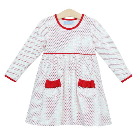Millie Pocked Red Dot Dress