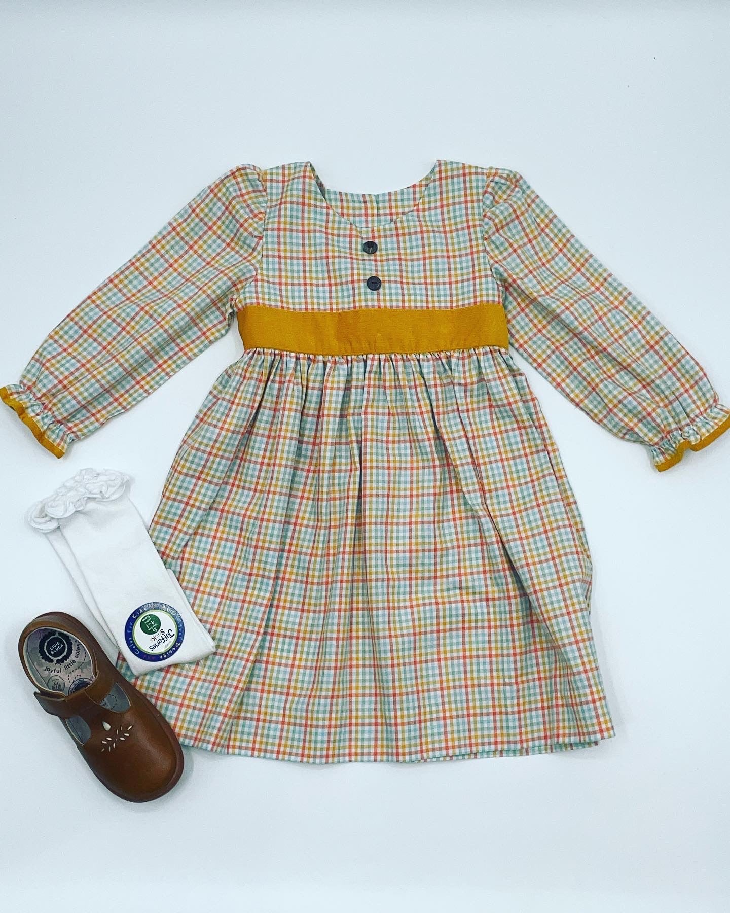Hannah Dress- Fall Gingham