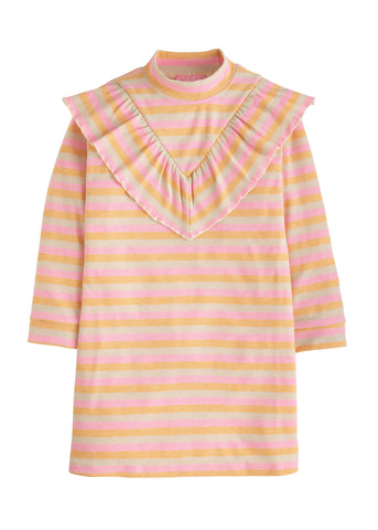 Aspen Dress- Pink Sparkle Stripe