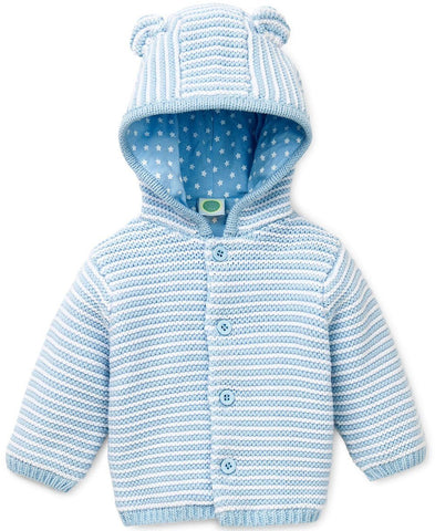 Blue Textured Cardigan