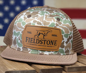 Old School Camo Brown Bill Hat