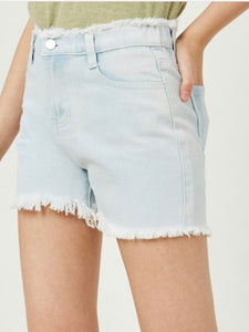 Light Denim Cut Off Shorts