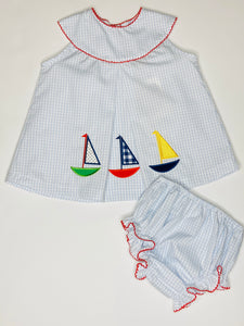 Sailboat Girls Bloomer Set