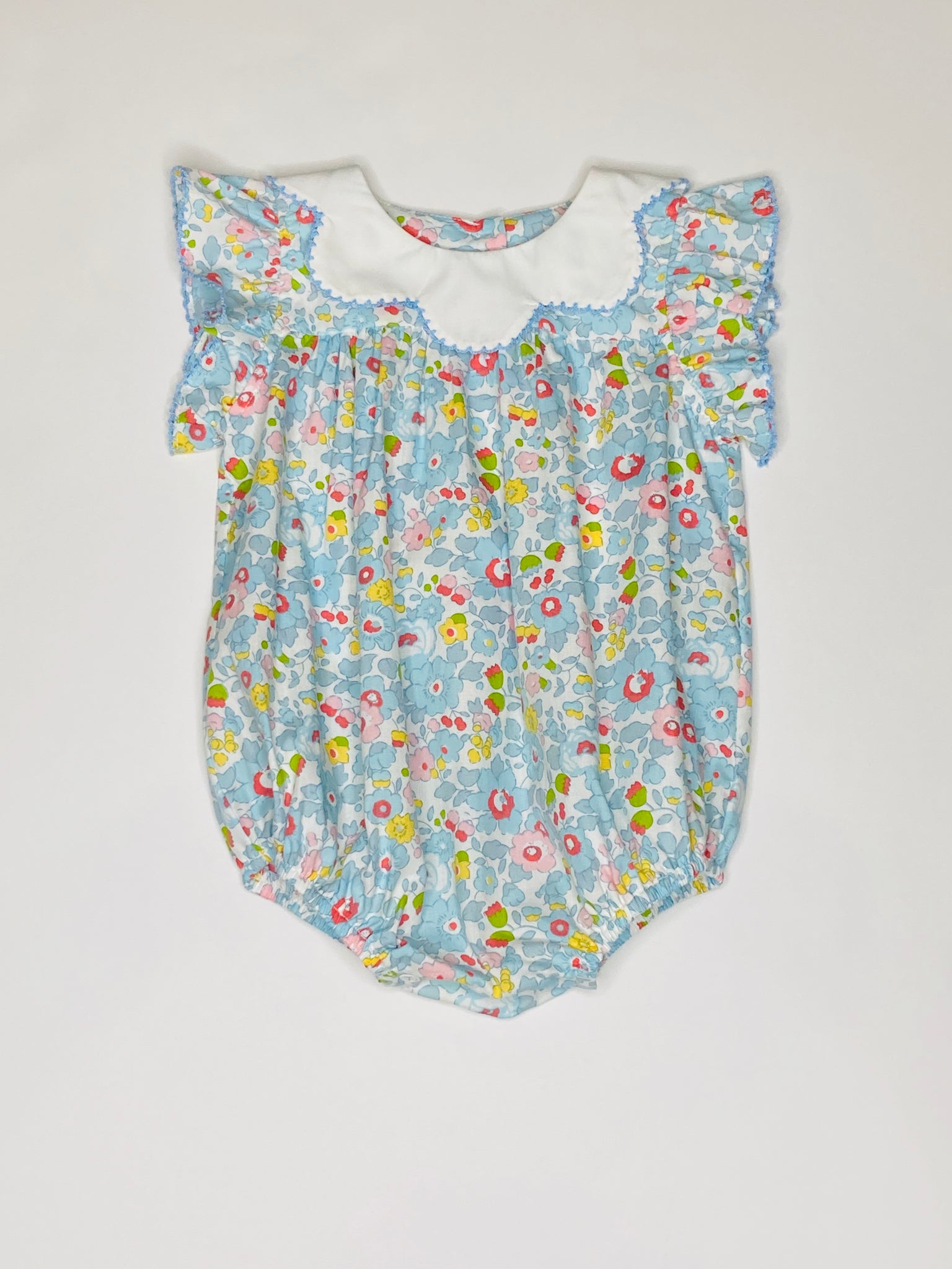 Blue Floral Angel Wing Bubble