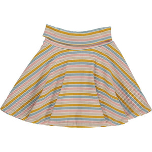 Emory Skirt-Pink and Blue Stripe