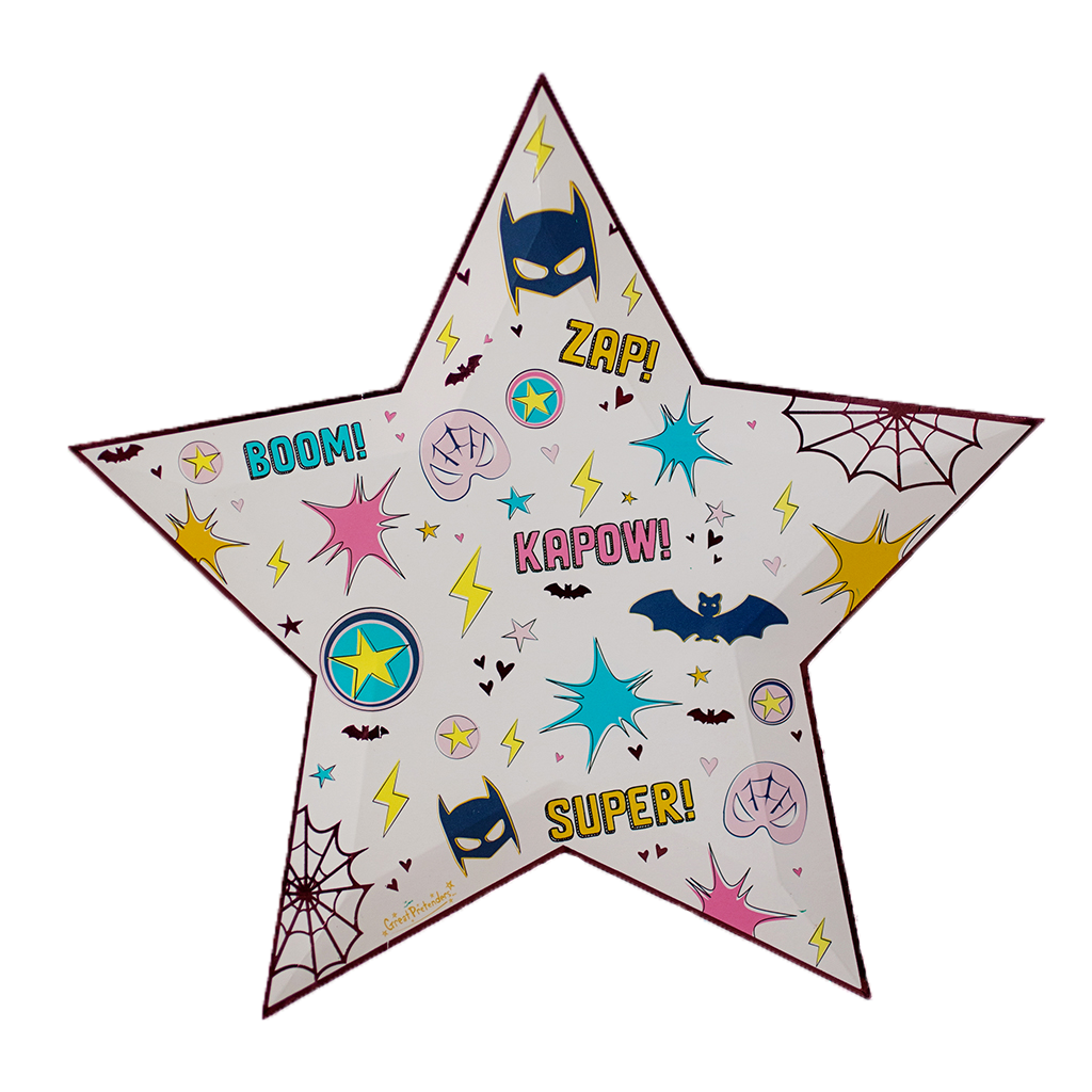 Superhero Star Plates- Large