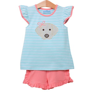 Puppy Short Set-Pink